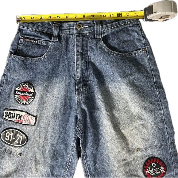 Y2K vintage Denim pants with Patches vintage - Picture 7 of 10